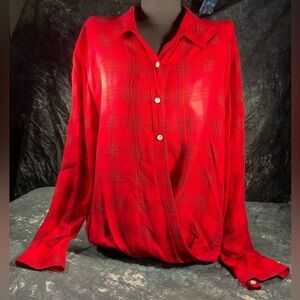 Mossimo red plaid shirt